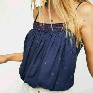 Free People Embroidered Tank Top
